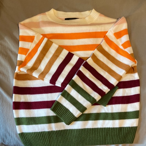 Multi-colored Striped Sweater-Medium - Picture 1 of 2